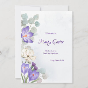 Spring Crocus Easter Greeting Card