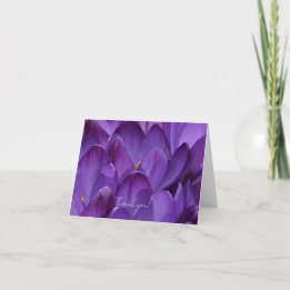 Spring Crocus Flower Photography Thank You Card