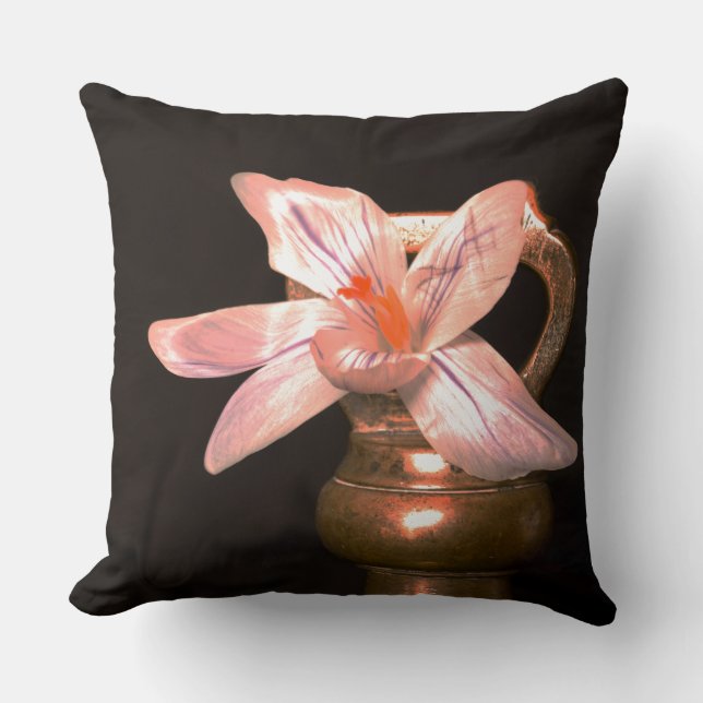 Spring Crocus Throw Pillow (Front)