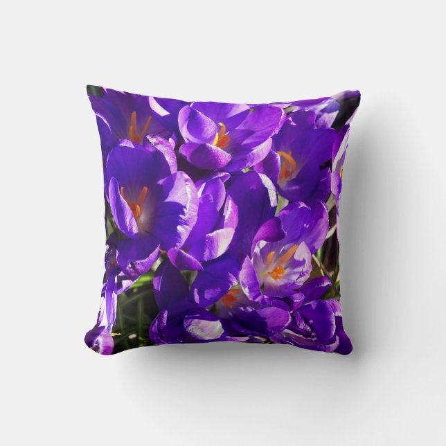 SPRING CROCUS THROW PILLOW (Front)