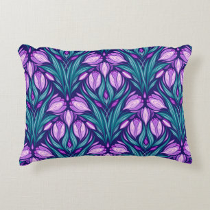 Spring crocuses accent pillow