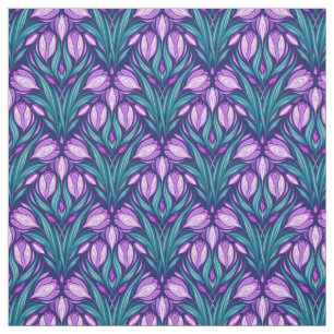 Spring crocuses fabric