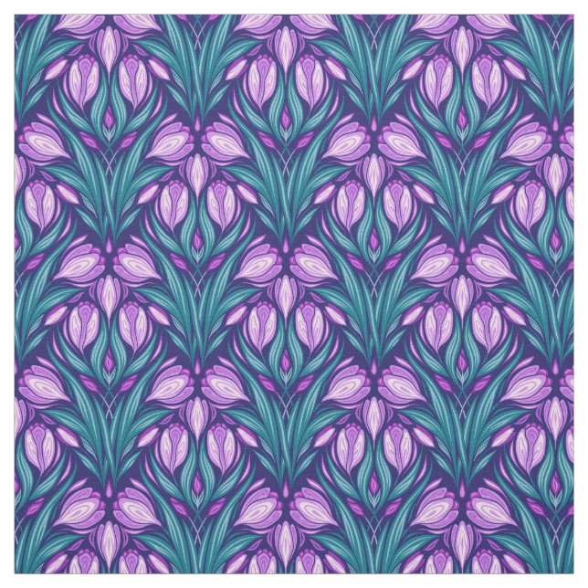 Spring crocuses fabric (Swatch)