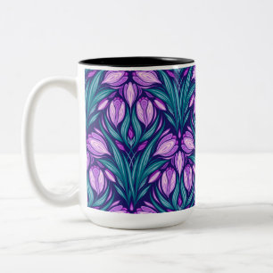 Spring crocuses Two-Tone coffee mug
