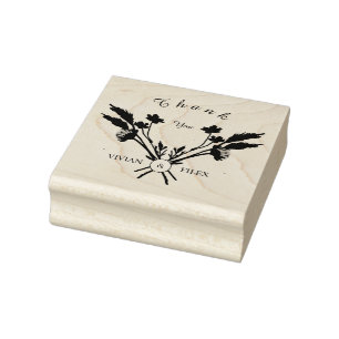 Spring Cross Wildflower Wood Art Stamp
