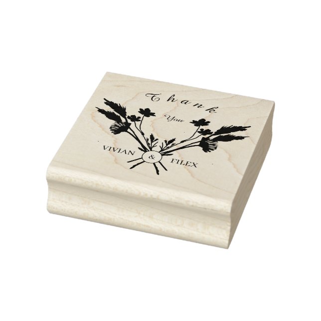 Spring Cross Wildflower Wood Art Stamp (Stamp)
