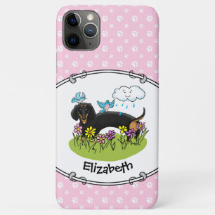 Spring Dachshund (black and tan) Cute dog iPhone 11 Pro Max Case