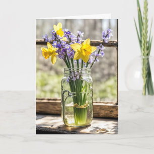 Spring Daffodil Bouquet for Thinking of You Card