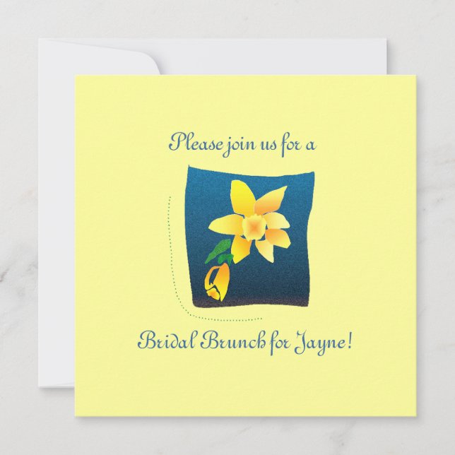 Spring Daffodil bridal shower Invitation (Front)