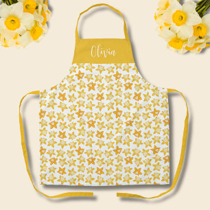 Spring Daffodil Pattern Apron