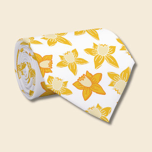 Spring Daffodil pattern Tie