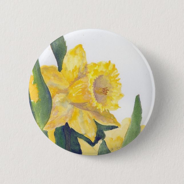 Spring Daffodils 2 Inch Round Button (Front)