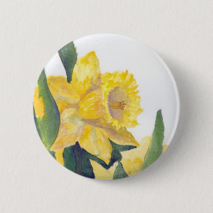 Spring Daffodils 2 Inch Round Button
