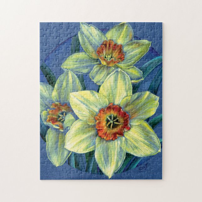 Spring Daffodils art painting jigsaw puzzle (Vertical)