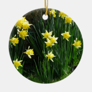 Spring Daffodils Ceramic Ornament