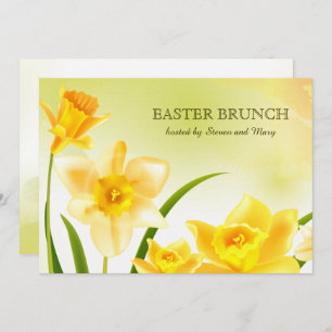 Spring Daffodils Custom Easter Brunch Invitation
