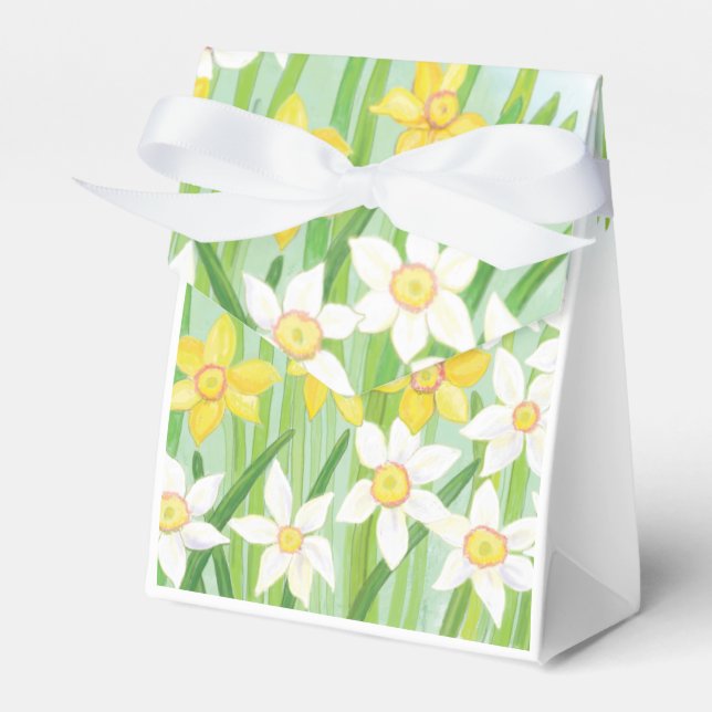 Spring Daffodils  Favor Box (Front Side)