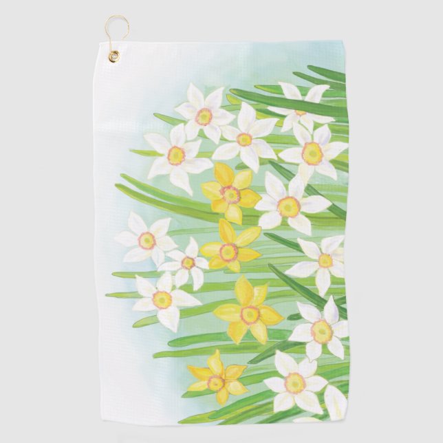 Spring Daffodils  Golf Towel (Front)