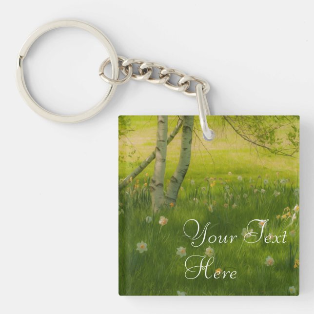 Spring Daffodils Keychain (Front)