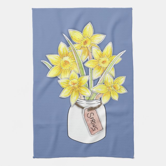 Spring Daffodils Kitchen Towel (Vertical)
