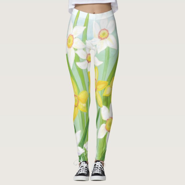 Spring Daffodils  Leggings (Front)