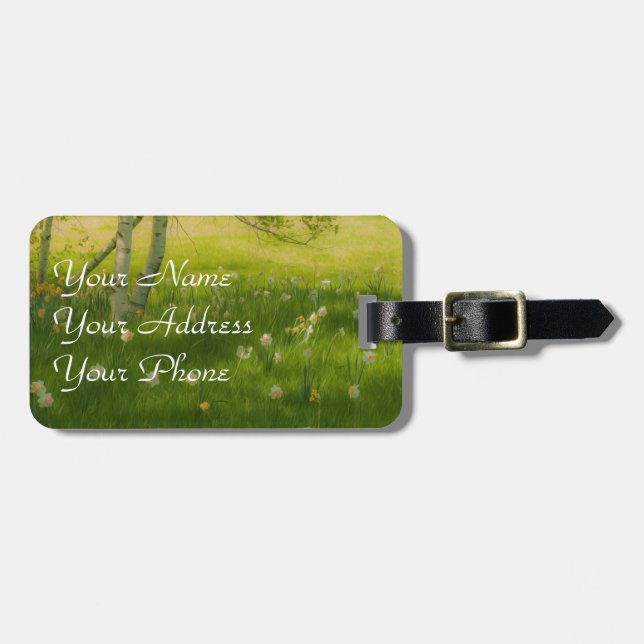 Spring Daffodils Luggage Tag (Front Horizontal)