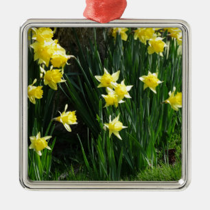 Spring Daffodils Metal Ornament