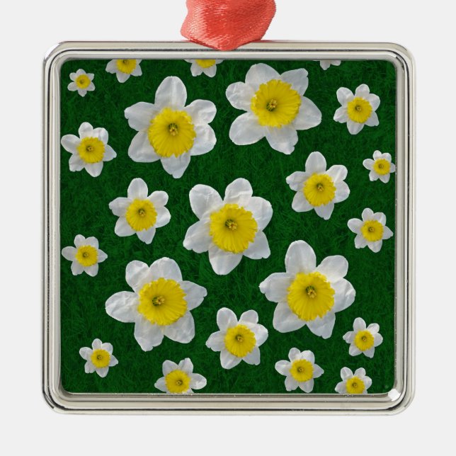Spring Daffodils Metal Ornament (Front)
