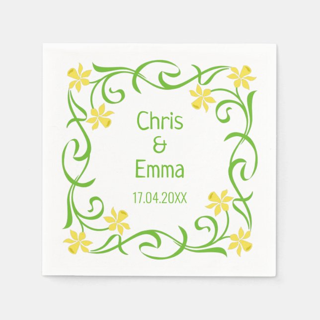 Spring Daffodils Napkin (Front)