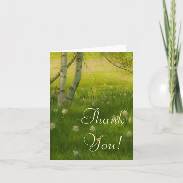 Spring Daffodils Thank You Card (Front)