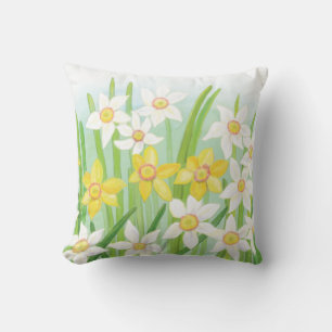 Spring Daffodils Throw Pillow