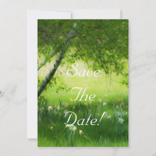 Spring Daffodils Wedding Save The Date Invitation