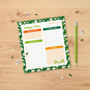 Spring Daisies and Vine Daily Planner Notepad