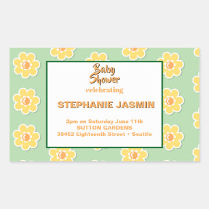 Spring Daisies on Pastel Sage Green Sticker