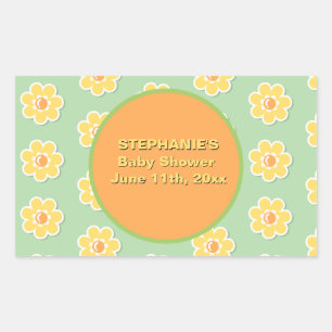 Spring Daisies on Pastel Sage Green Sticker