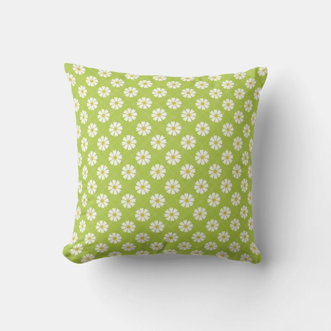 Spring Daisies Throw Pillow (Front)