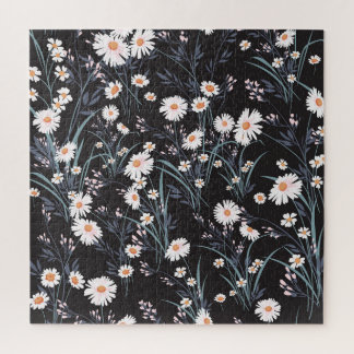 Spring Daisy Floral Seamless Design Jigsaw Puzzle