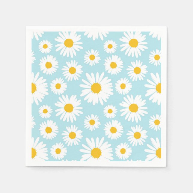 Spring Daisy Napkins Baby Shower Napkin Customize (Front)