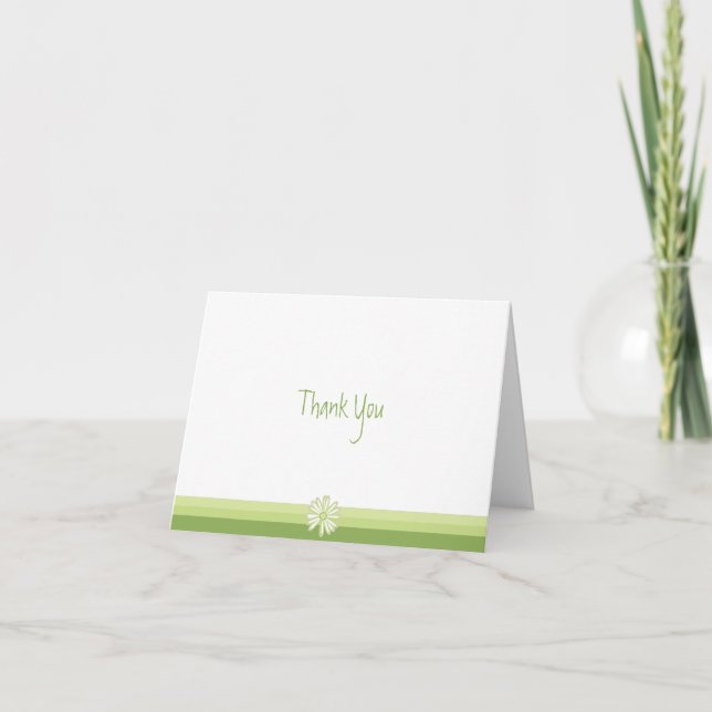 Spring Daisy Thank You Note Card (Front)