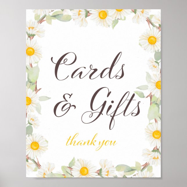 Spring Daisy Themed Bridal | Baby Shower Sign (Front)