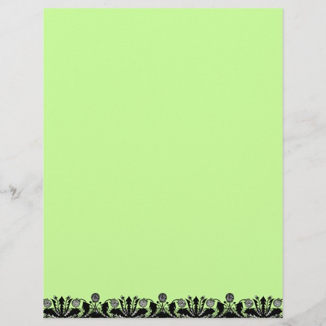 Spring Dandelion Border Recycled Letterhead Paper (Front)