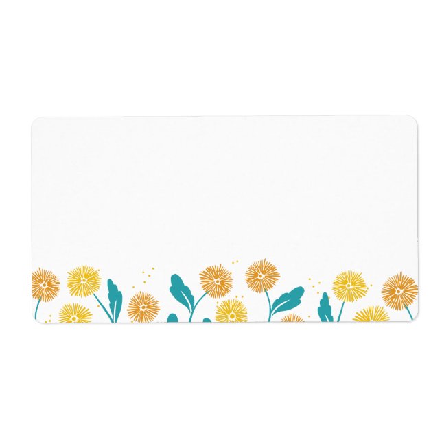 Spring Dandelion Flowers and Leaves Design (Front)