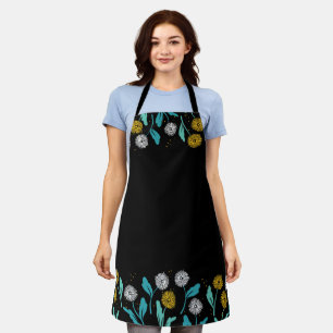 Spring Dandelion Flowers and Leaves Design Apron