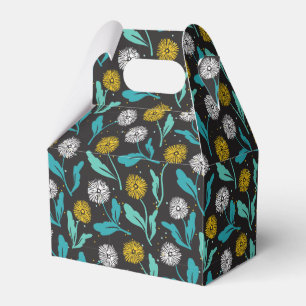 Spring Dandelion Flowers and Leaves Design Favor Box