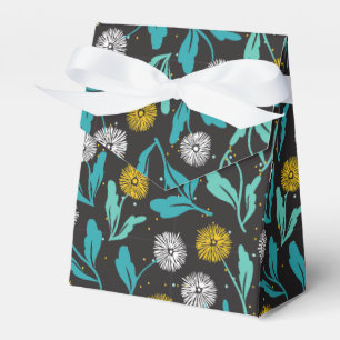Spring Dandelion Flowers and Leaves Design Favor Box