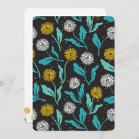 Spring Dandelion Flowers and Leaves Design