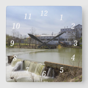 Spring Day At Ozark Mill Wall Clock