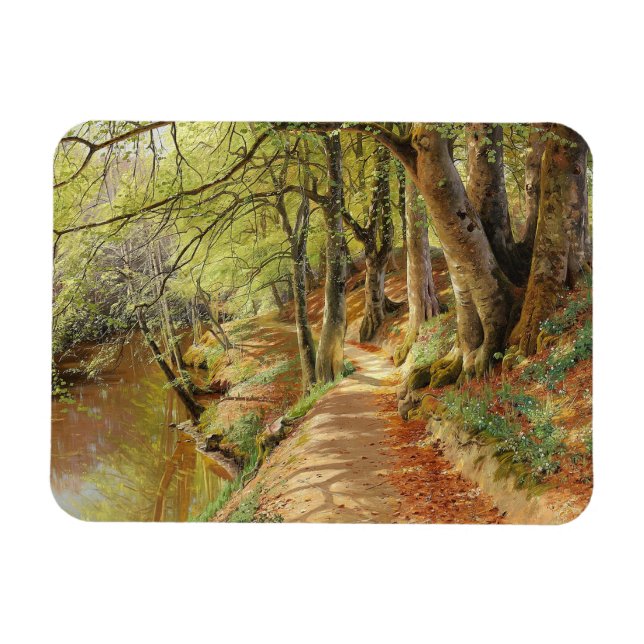 Spring day in the forest by Peder Mork Monsted Magnet (Horizontal)