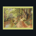 Spring day in the forest by Peder Mork Monsted Postcard<br><div class="desc">Spring day in the forest with newly sprouted beech trees and anemones on the forest floor is a painting by Peder Mork Monsted. Peder Mørk Mønsted was a Danish realist painter. He is best known for his landscape paintings. As birthday, thank you, congratulations or any occasion note cards, they make...</div>