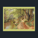 Spring day in the forest by Peder Mork Monsted Postcard<br><div class="desc">Spring day in the forest with newly sprouted beech trees and anemones on the forest floor is a painting by Peder Mork Monsted. Peder Mørk Mønsted was a Danish realist painter. He is best known for his landscape paintings. As birthday, thank you, congratulations or any occasion note cards, they make...</div>